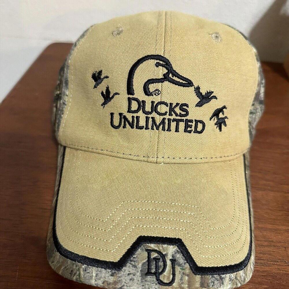 Tan and Camouflage Hat